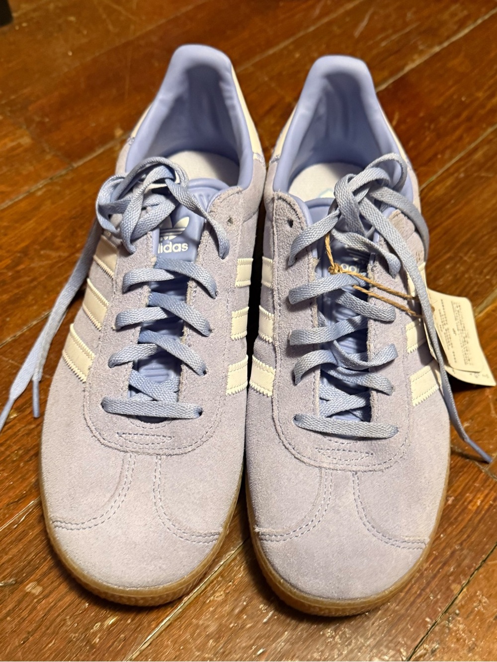 adidas Suede Sneakers in Light blue with White Stripes